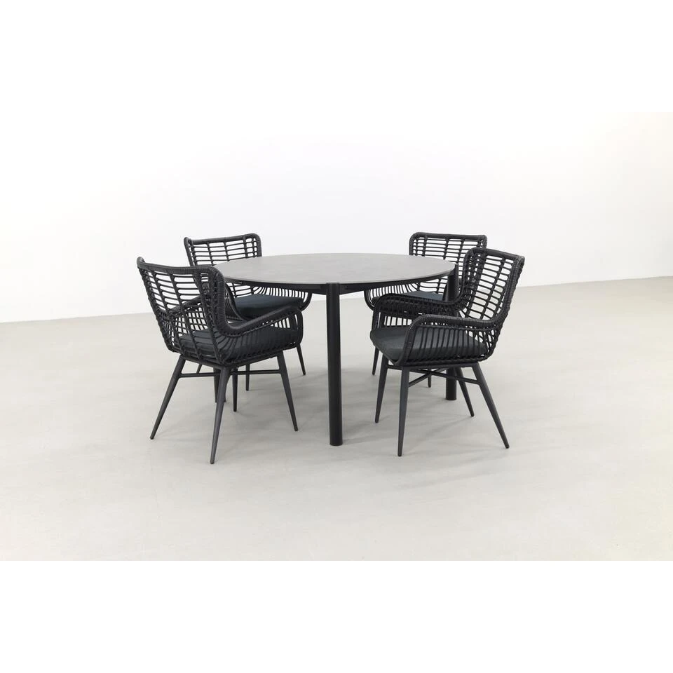 VDG Jasmine Black/Arezzo 130 Cm. Tuinset - 5-delig 6 VDG Jasmine Black/Arezzo 130 Cm. Tuinset - 5-delig - Afbeelding 4