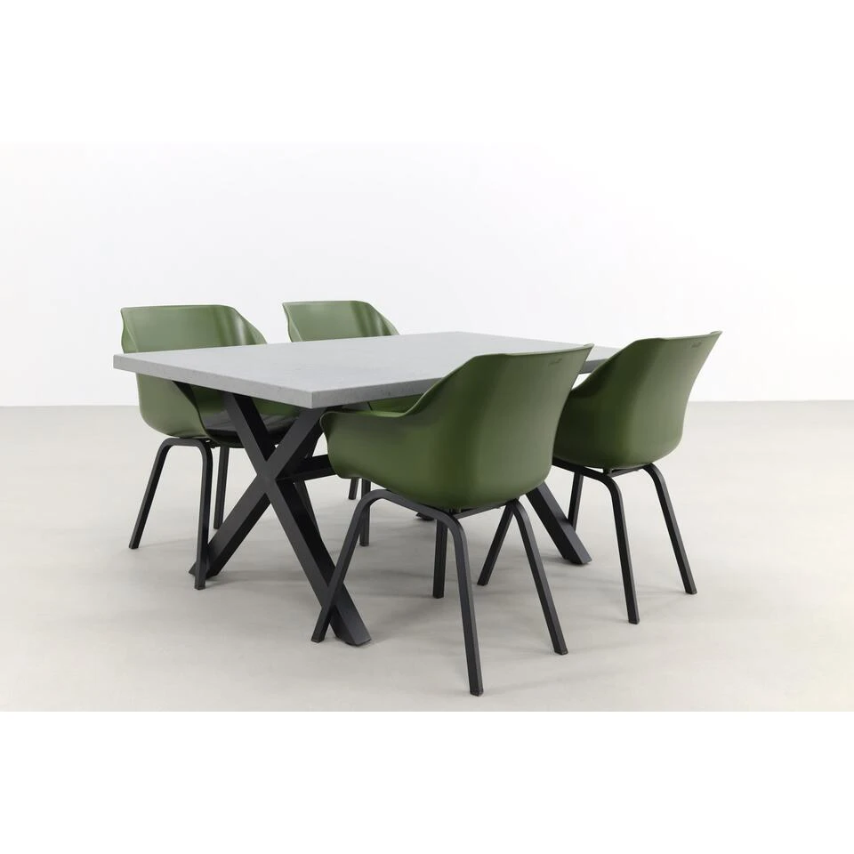 Hartman Sophie Element Mosgroen/Verona Black 160 Cm. Tuinset - 5-delig 4 Hartman Sophie Element Mosgroen/Verona Black 160 Cm. Tuinset - 5-delig - Afbeelding 2