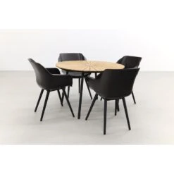 Hartman Sophie Studio Black/Dave Teak 110 Cm. Tuinset - 5-delig