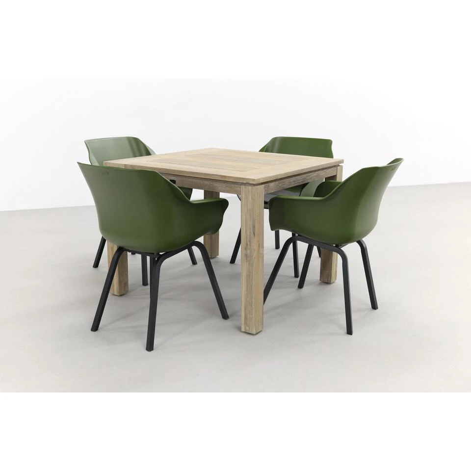 Hartman Sophie Tuinstoel Moss Green/Rome Grey 100 Cm. - 5-delig 4 Hartman Sophie Tuinstoel Moss Green/Rome Grey 100 Cm. - 5-delig - Afbeelding 2