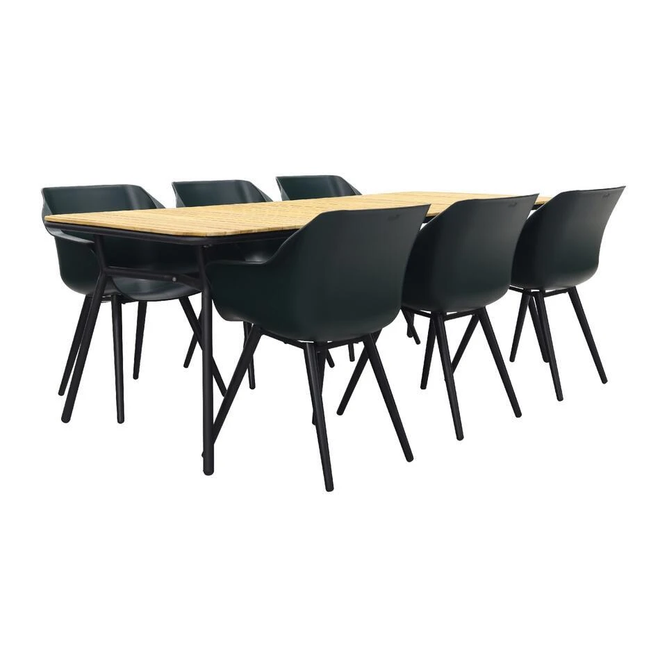Hartman Sophie Studio Night Green/Bella 220x95 Cm. - 7-delige Tuinset 3 Hartman Sophie Studio Night Green/Bella 220x95 Cm. - 7-delige Tuinset