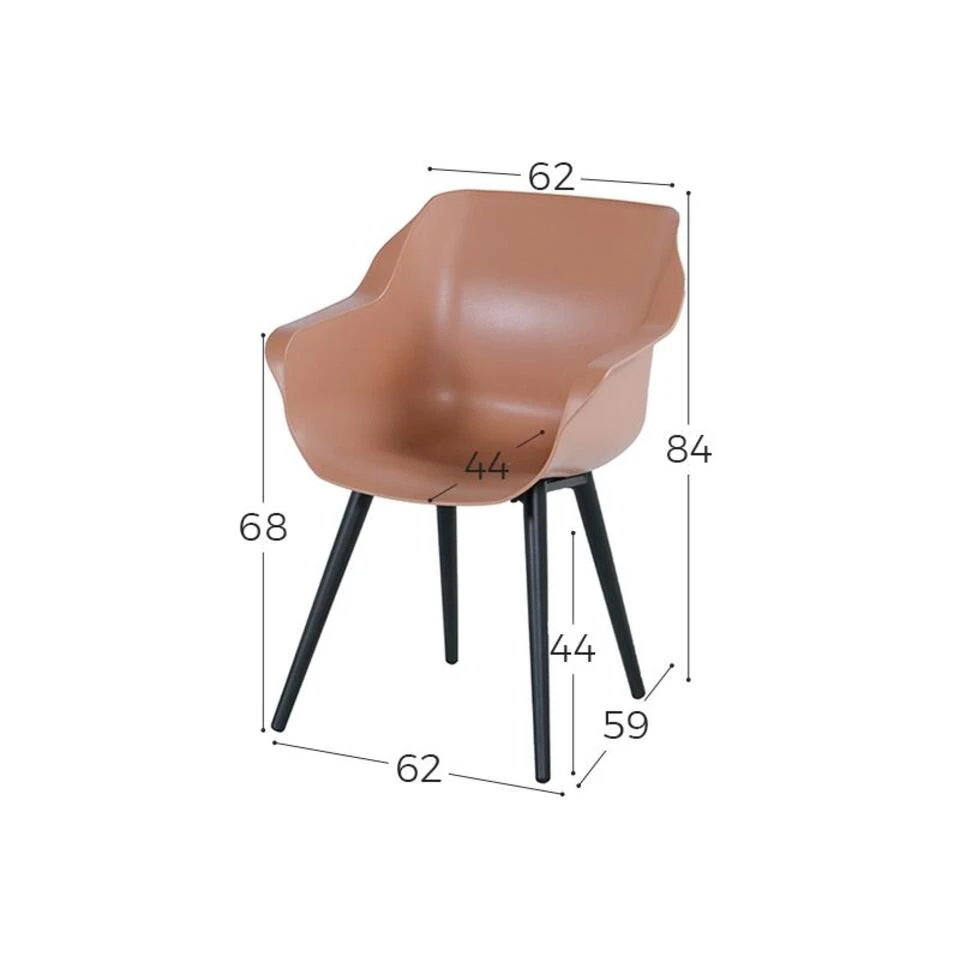 Hartman Sophie Studio Dining Armstoel - Italian Terra - Set Van 2 4 Hartman Sophie Studio Dining Armstoel - Italian Terra - Set Van 2 - Afbeelding 2