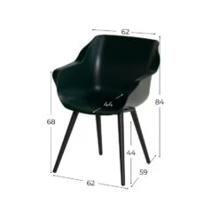 Hartman Sophie Studio Dining Armstoel - Night Green - Set Van 2 -Hartman 1000072087 0101