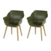 Set Van 2- Hartman Sophie Studio Diningstoel- Moss Green- Teak Poot -Hartman 1000073146