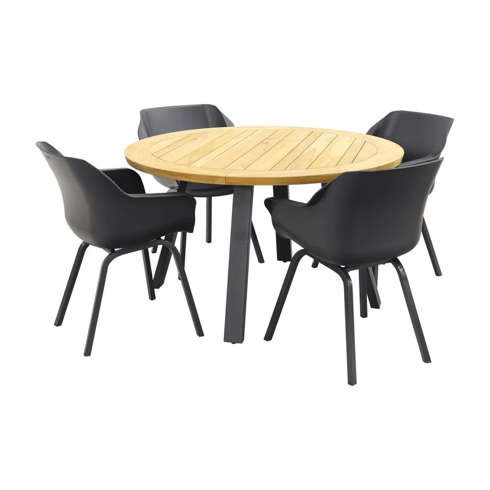 Hartman Sophie Element Xerix/Ambassador 130 Cm. Rond Tuinset - 5 Delig 4 Hartman Sophie Element Xerix/Ambassador 130 Cm. Rond Tuinset - 5 Delig - Afbeelding 2