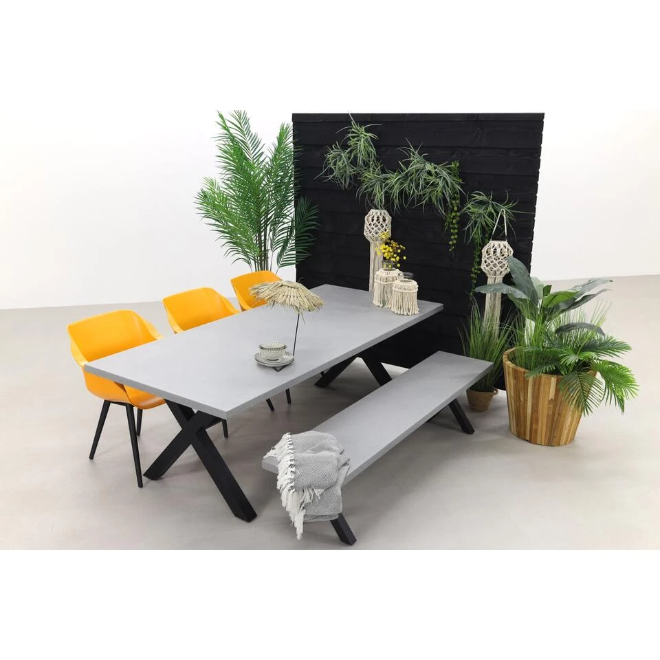 Hartman Sophie Studio Orange/Verona Black 220 Cm. Tuinset Met Bank - 5-delig 4 Hartman Sophie Studio Orange/Verona Black 220 Cm. Tuinset Met Bank - 5-delig - Afbeelding 2