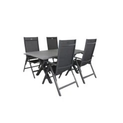 Hartman Napoli/Concrete 160 Cm. Tuinset 5-delig Verstelbaar