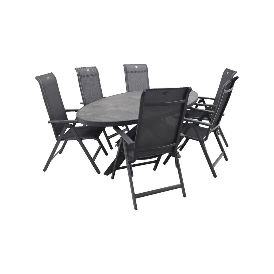Hartman Milaan/Silva 240x115 Cm. Ovale Tuinset - 7-delig 3 Hartman Milaan/Silva 240x115 Cm. Ovale Tuinset - 7-delig
