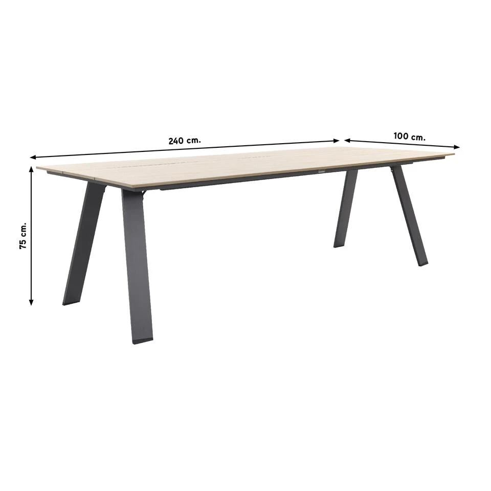 Hartman Milaan Verstelbaar/Nevada 240x100 Cm. Tuinset 4 Hartman Milaan Verstelbaar/Nevada 240x100 Cm. Tuinset - Afbeelding 2